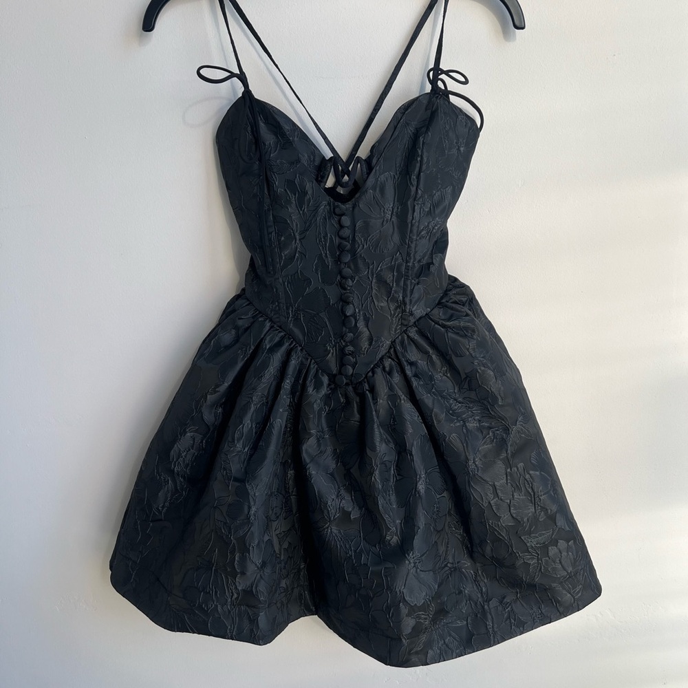 Faith Mini Dress in Black FOR LOVE & LEMONS NWT